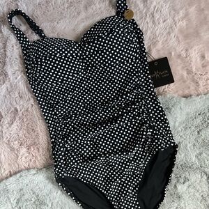 Niptuck polka dot one piece swimsuit